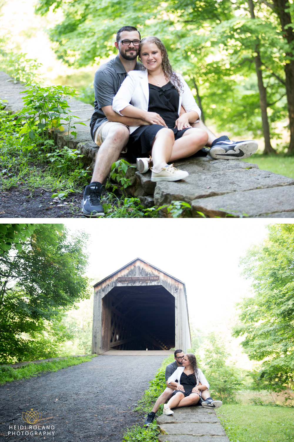 engagement session in the pa woods