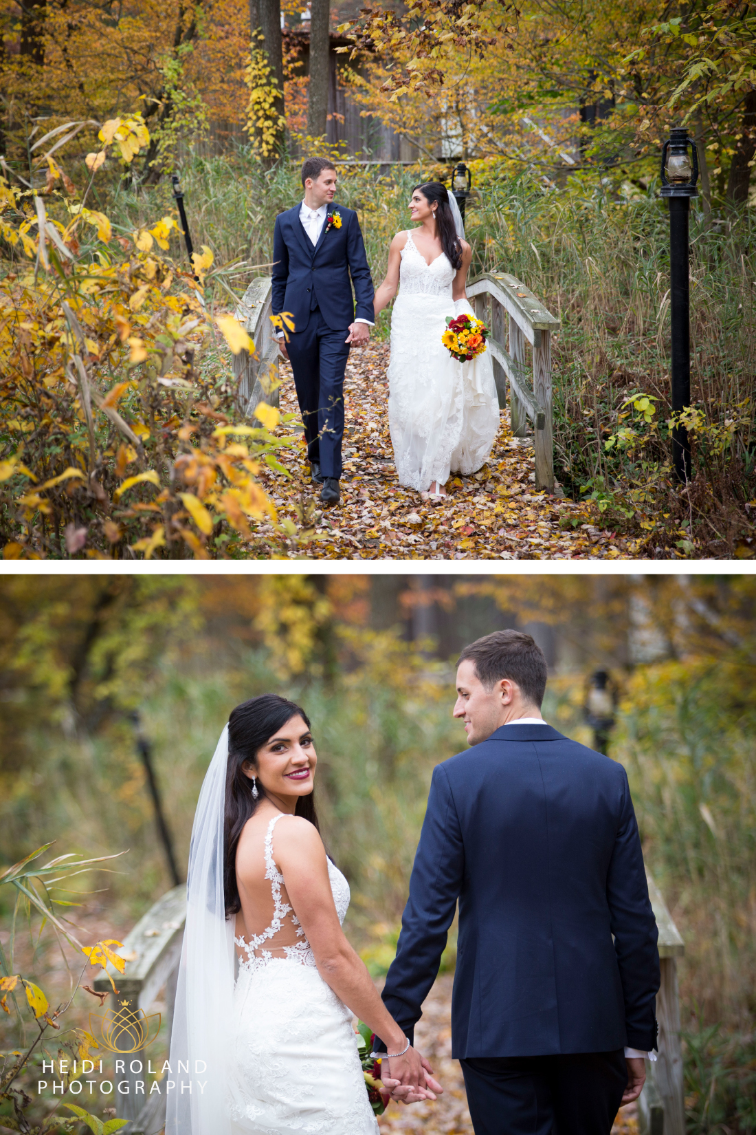 PA rustic fall wedding bride and groom photos 