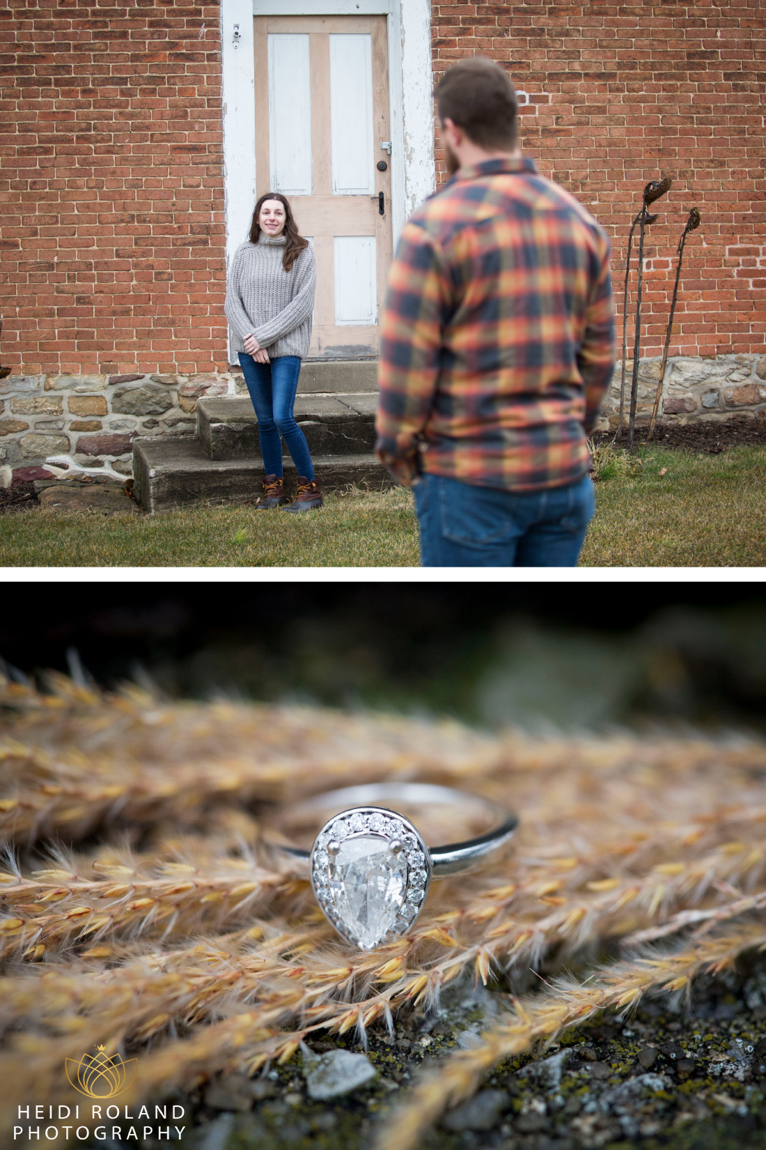 flannel and sweater engagement session olde homestead golf club