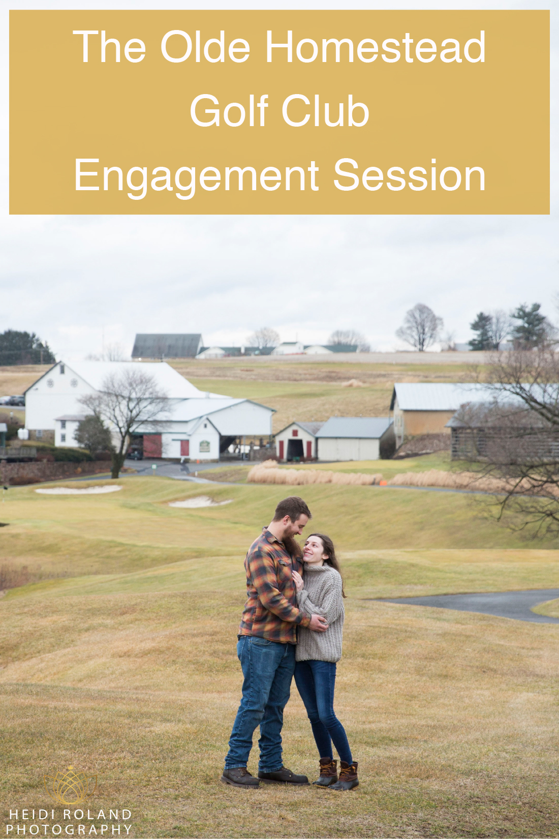 olde homestead golf club engagement session by Heidi Roland Photography