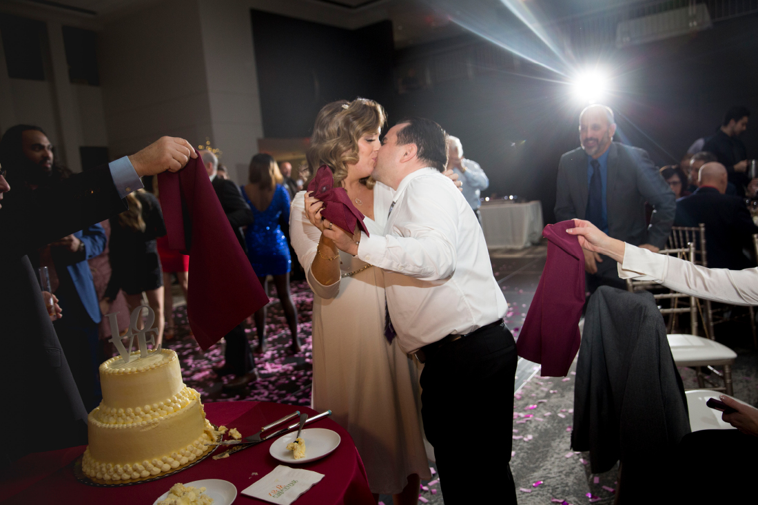 Cake Cutting at wedding reception