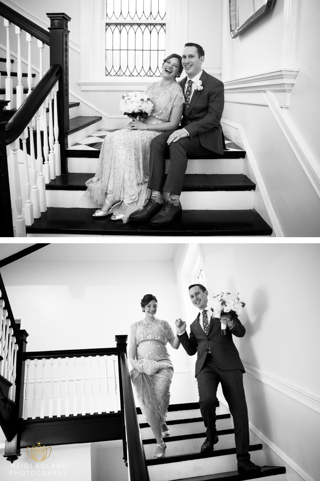 bride and Groom black and white photos by Heidi Roland Photography