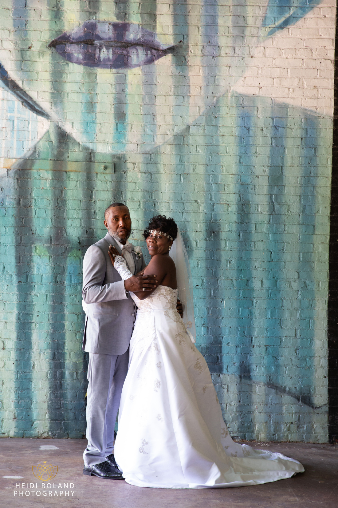 mural wedding photos Philadelphia