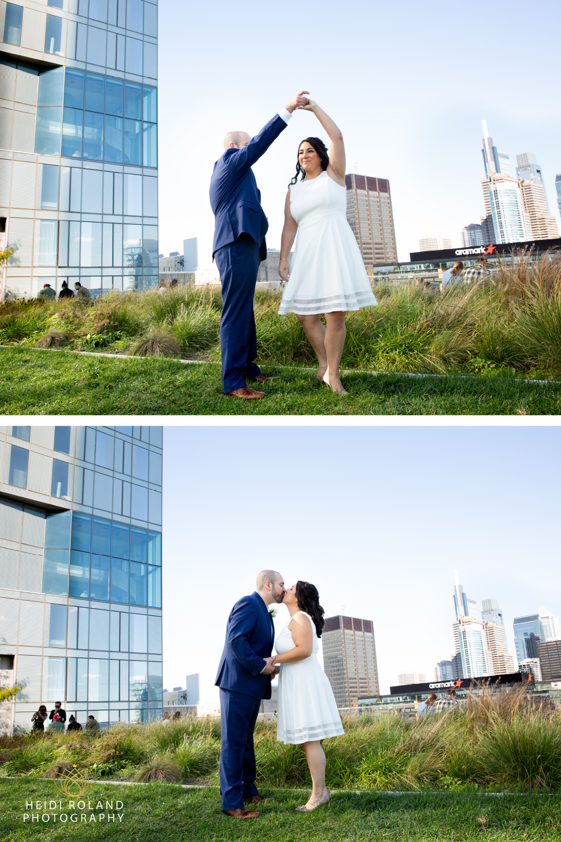 Rooftop City wedding photos