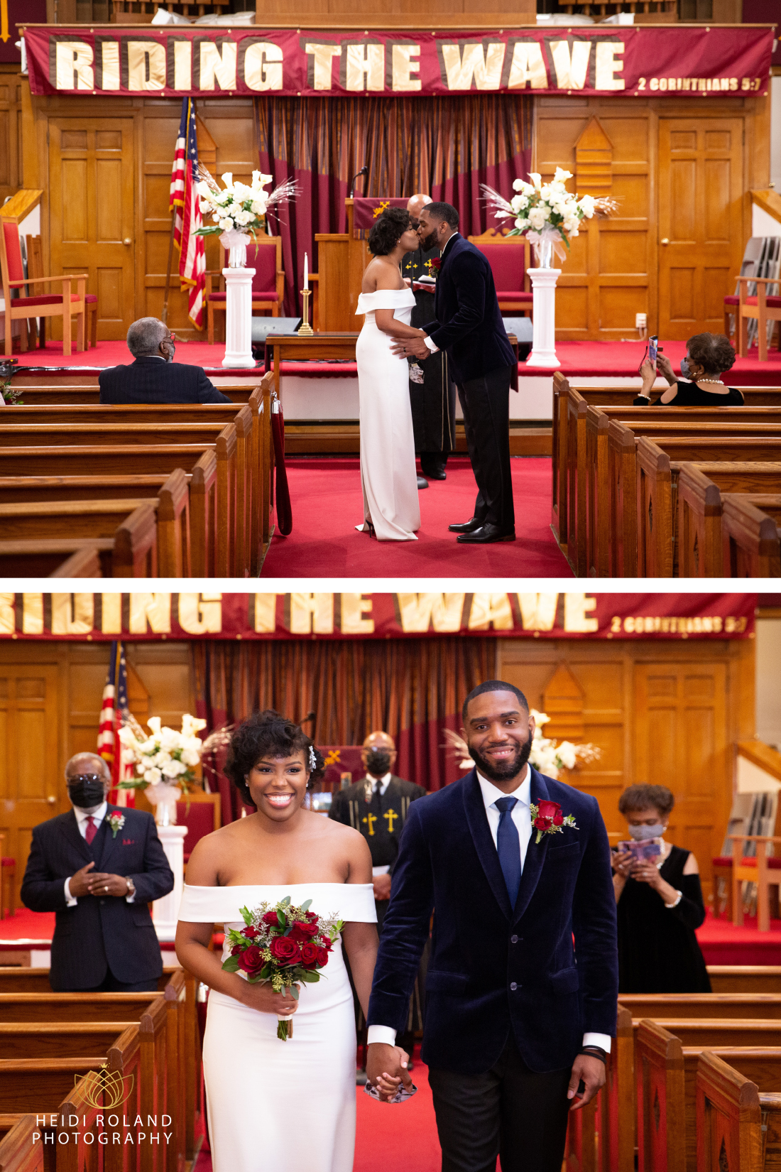 Small Philadelphia Baptist Church Wedding Ceremony Photos