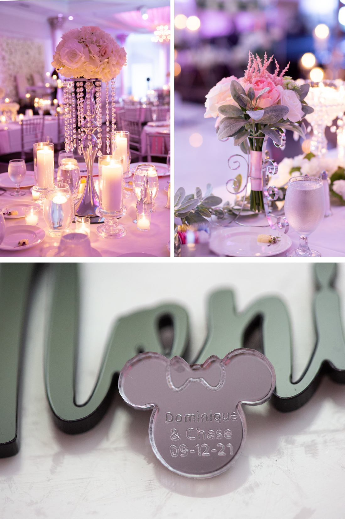 Micky Mouse details at Disney theme Ballroom Wedding Reception DE