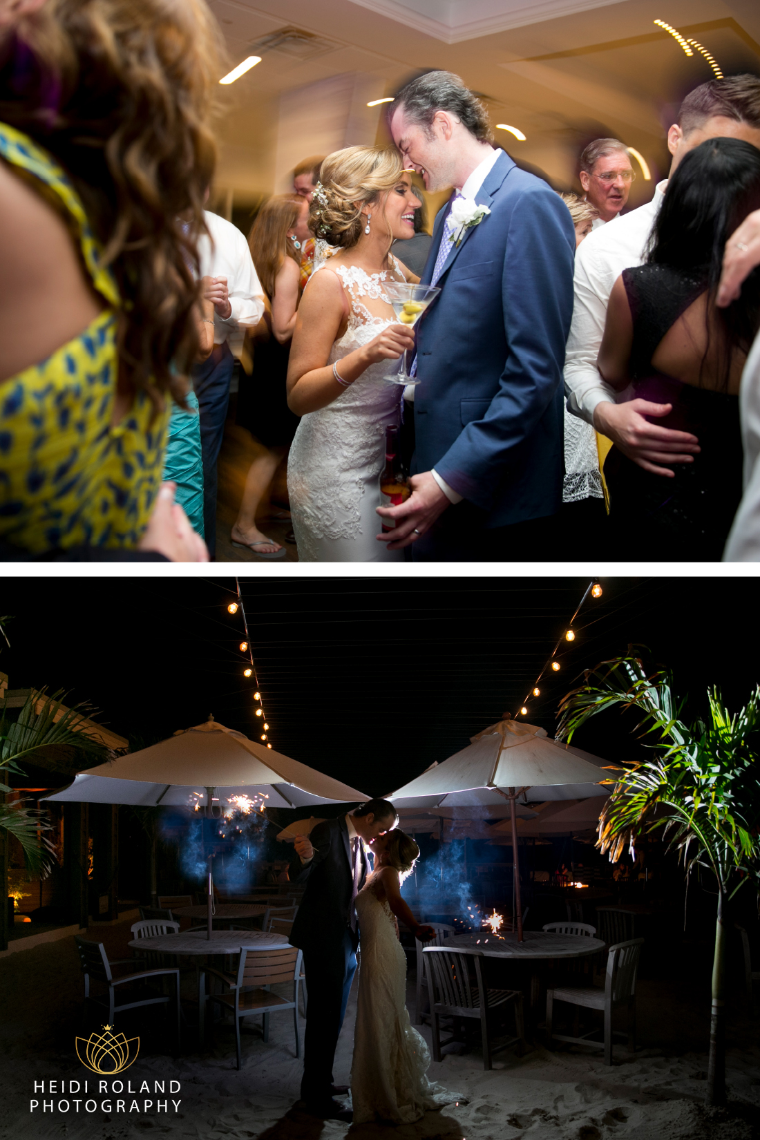 Icona Golden Inn Avalon NJ bride and groom dancing and night photo