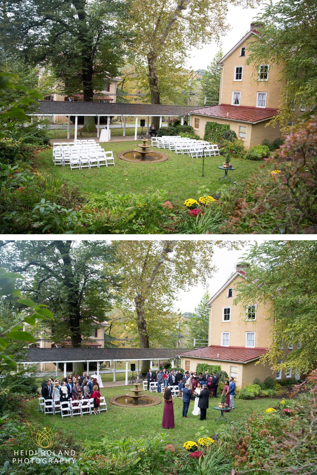outside ceremony space at The Washington at Historic Yellow Springs PA