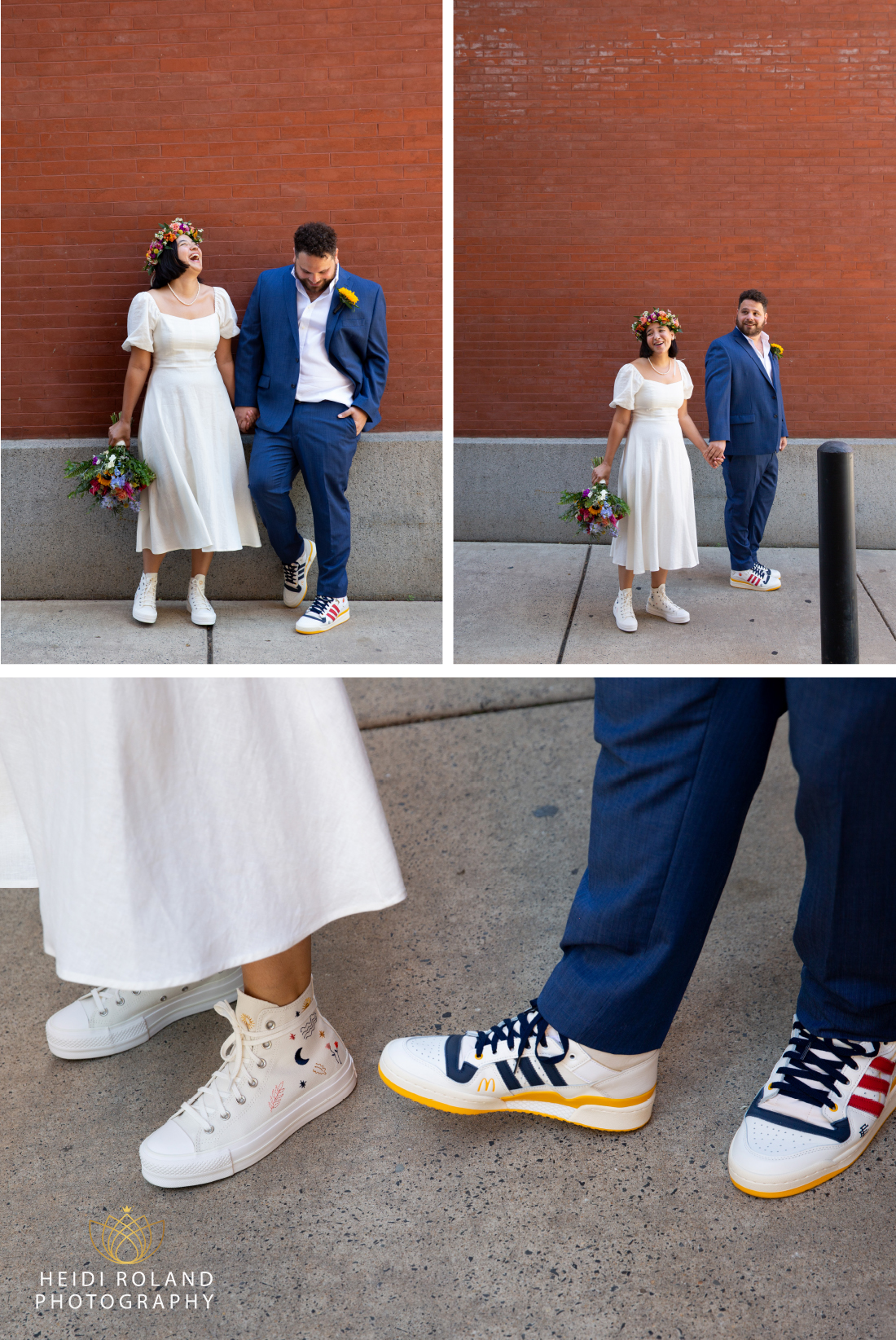 wedding sneakers bride and groom Morris House Hotel Philadelphia