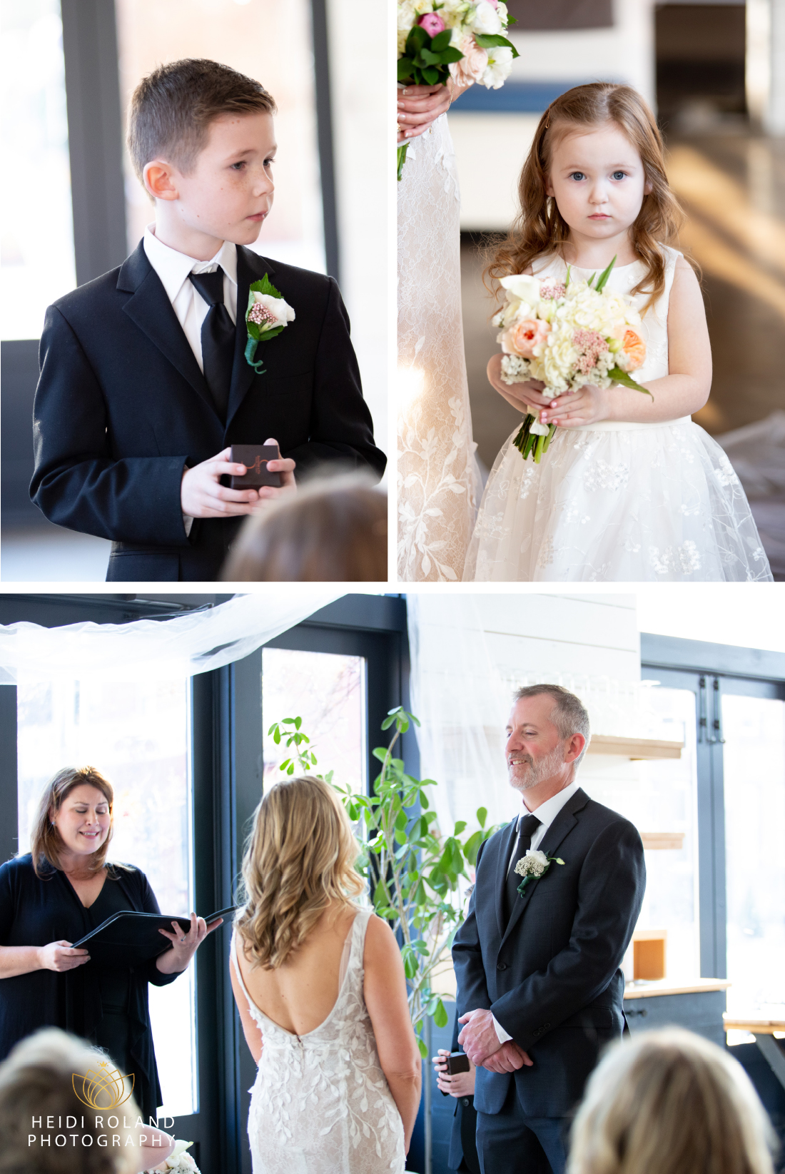 ring bearer and flower girl at philly micro wedding