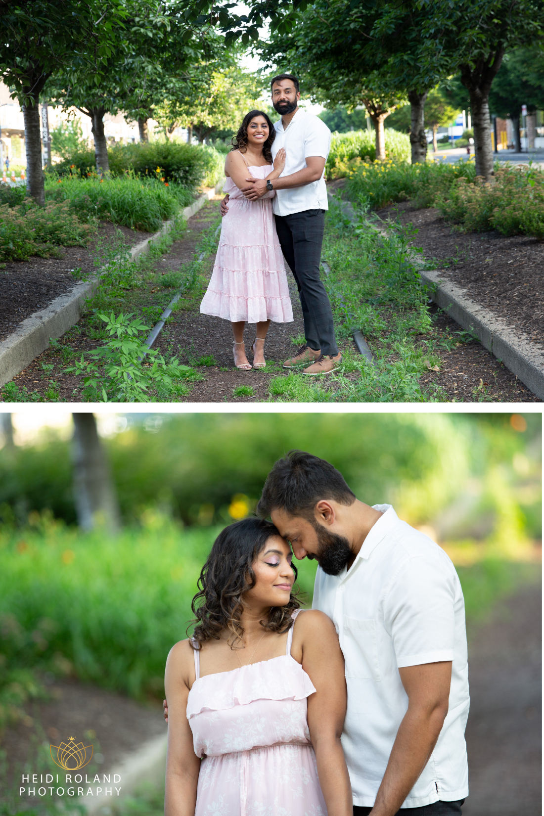 happily engaged couple in philadelphia by Heidi Roland photography