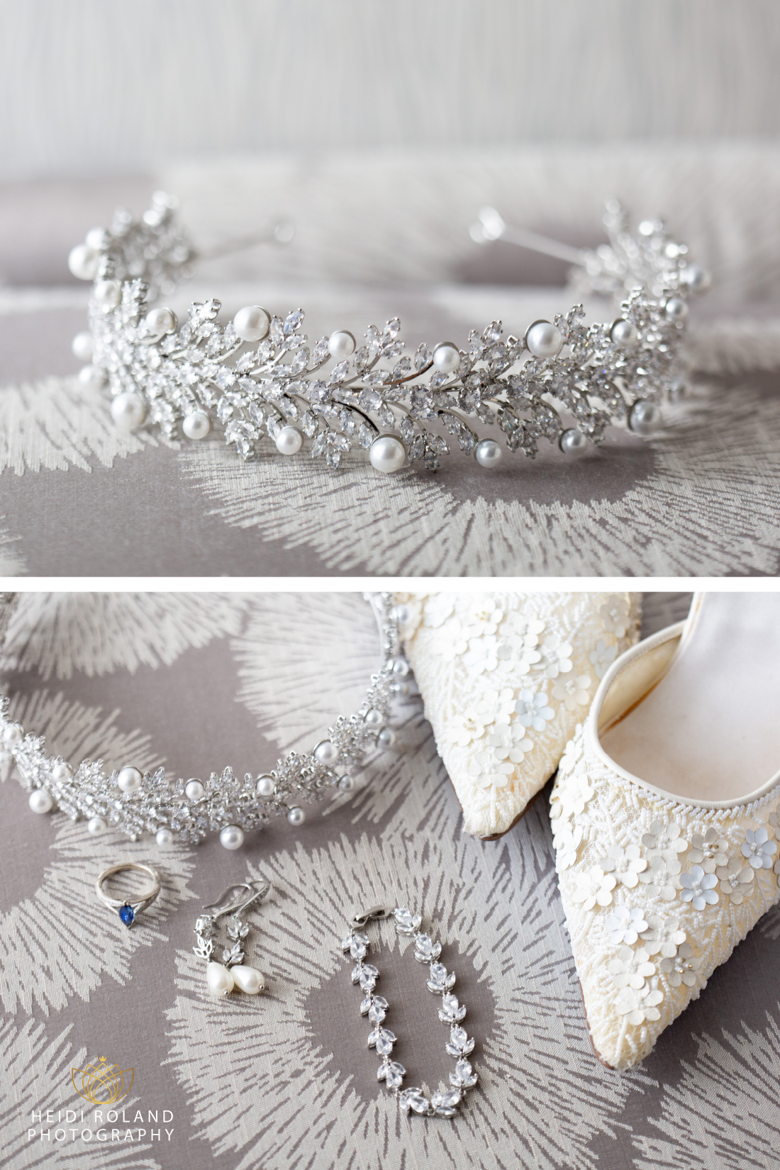 diamond and pearl wedding jewelry at philadelphia wedding