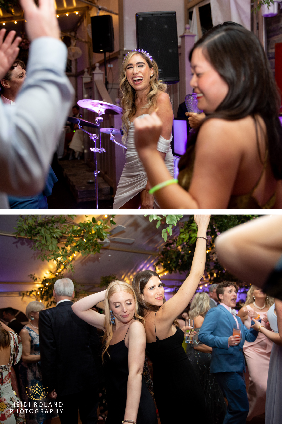 dancing during wedding reception at Morris Arboretum Wedding