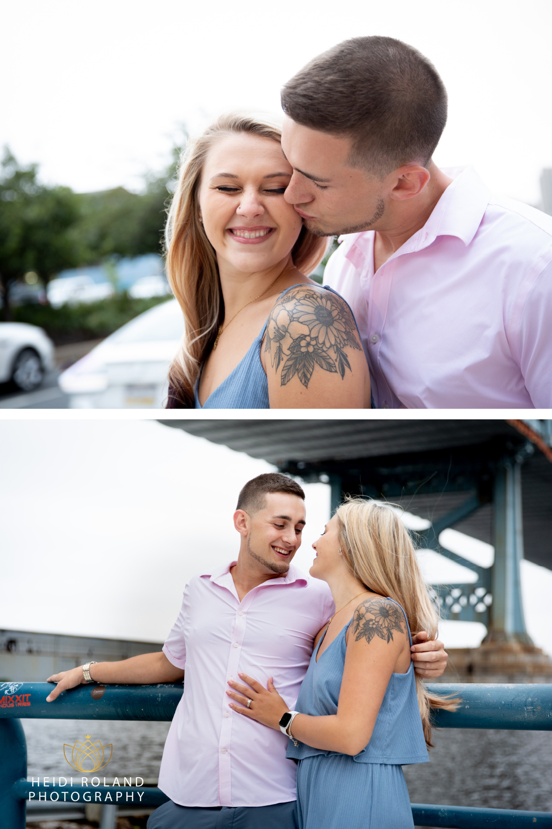 Man kissing woman's cheek after Philadelphia Proposal