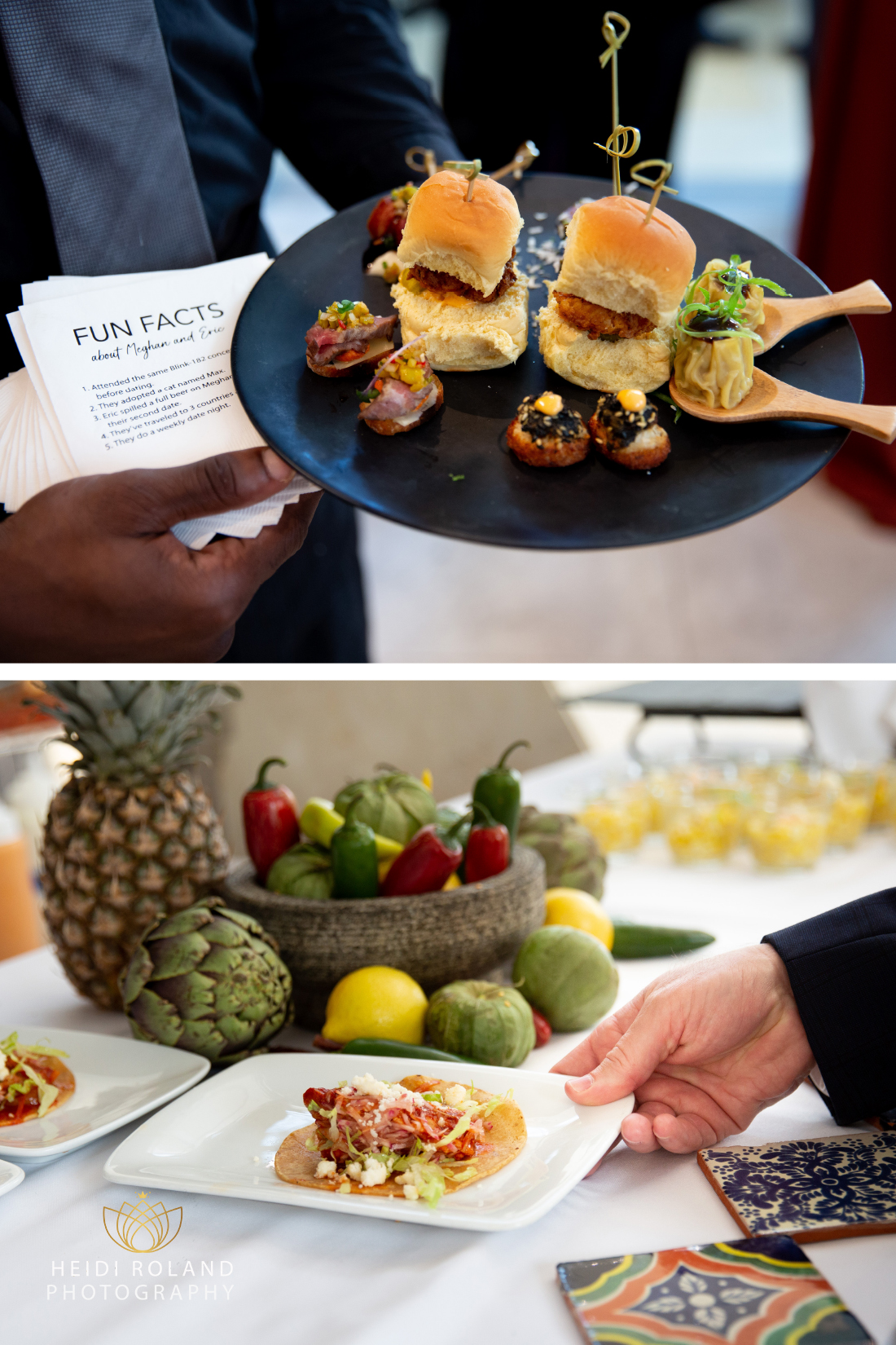Cocktail hours sliders and tacos for Philadelphia wedding