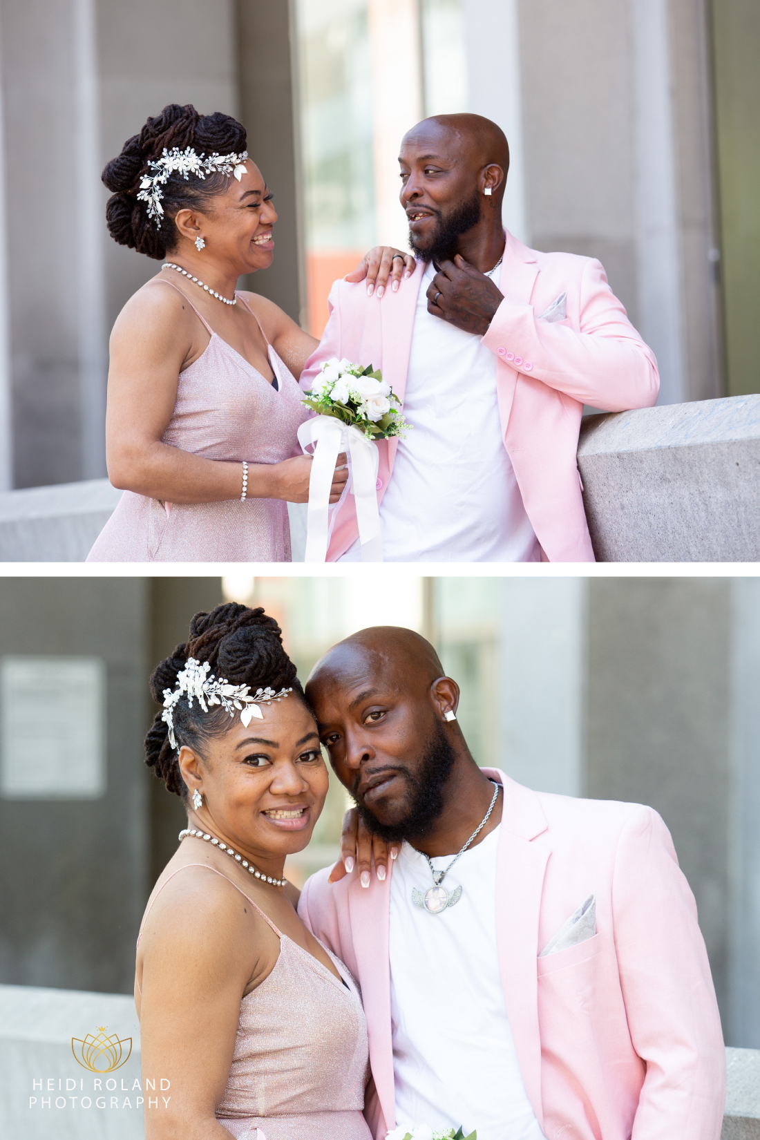 Bride and groom couples photos at small Philadelphia wedding
