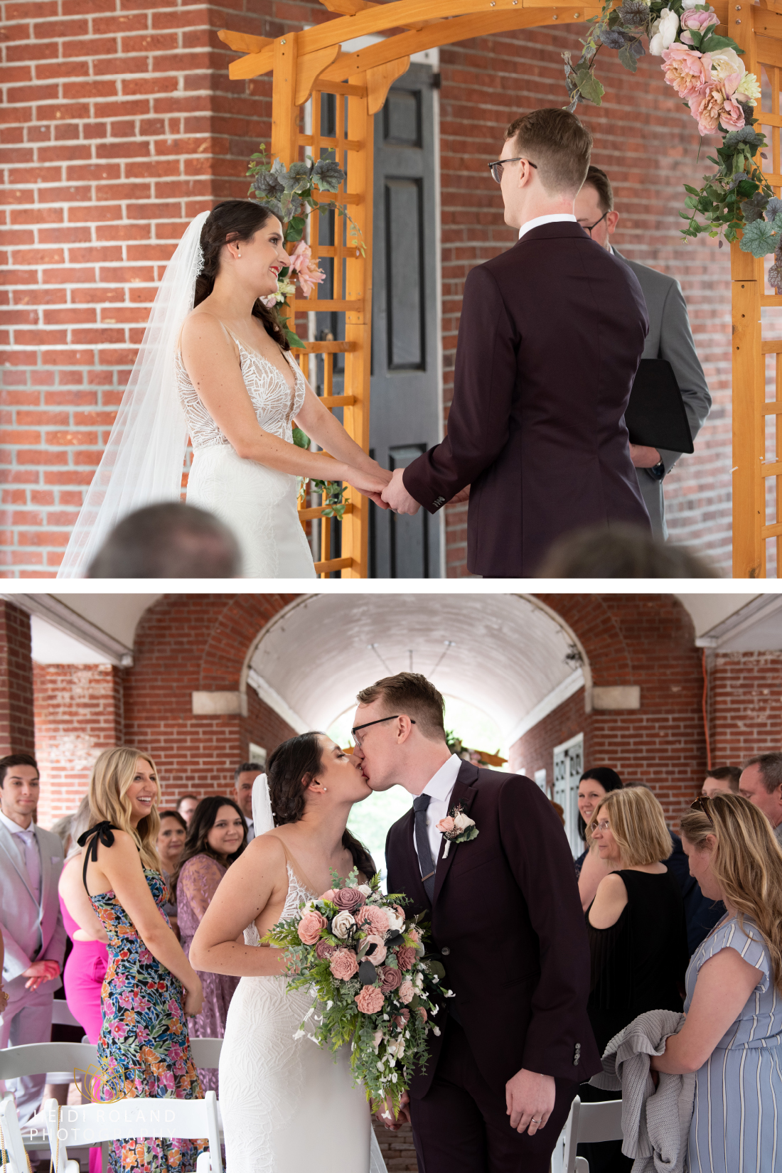 bride and groom kissing at Headhouse Square Wedding in Philadelphia PA