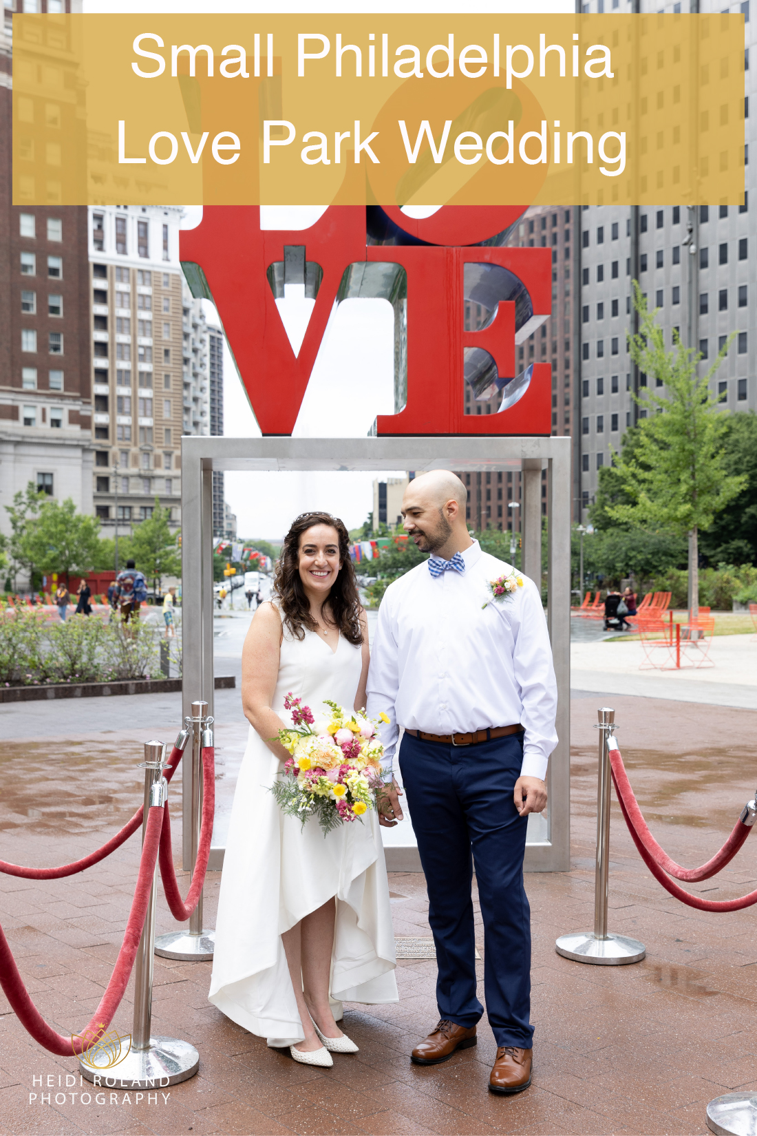 small Philadelphia Love Park wedding 