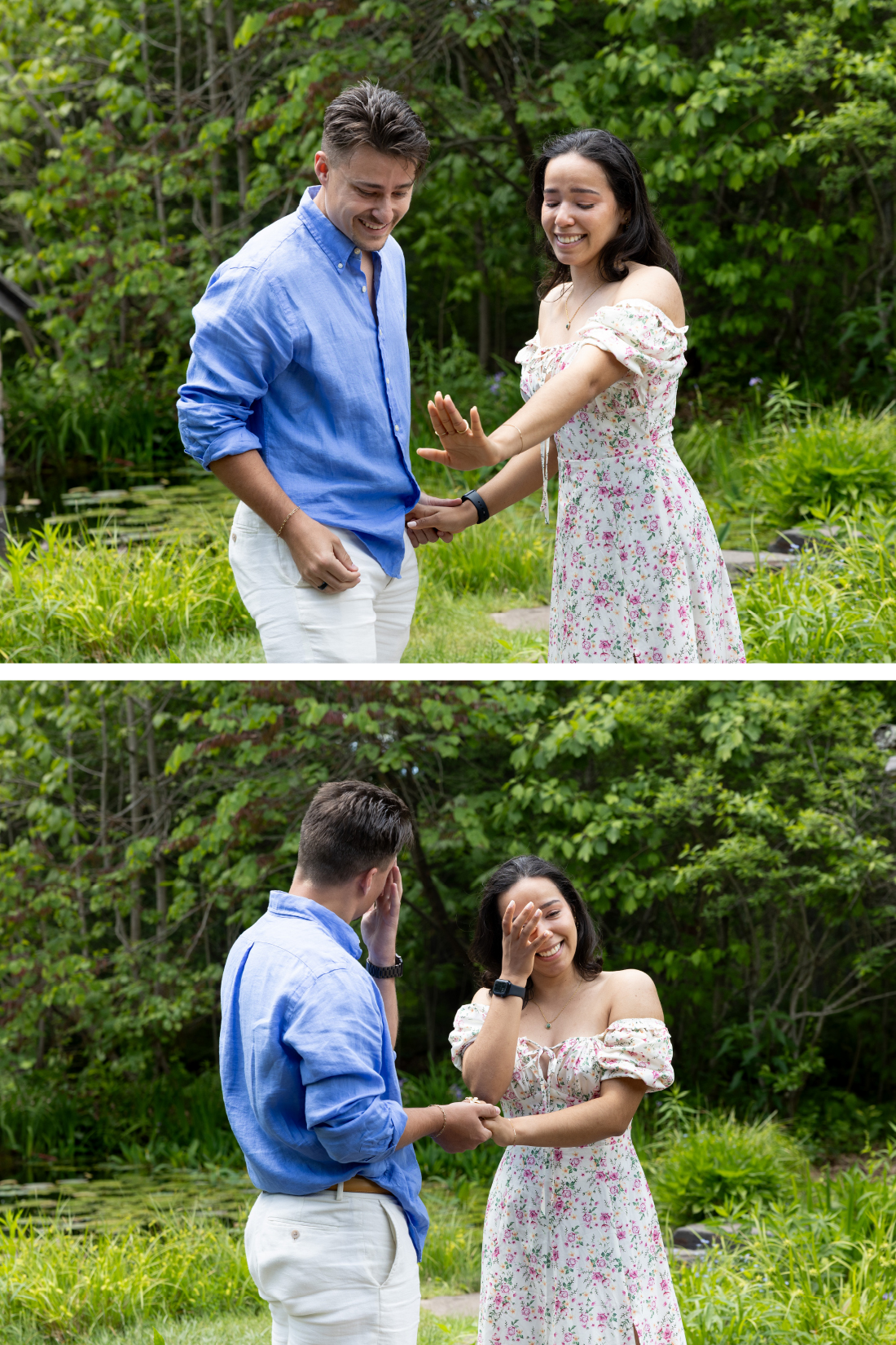 couple engagement in nature