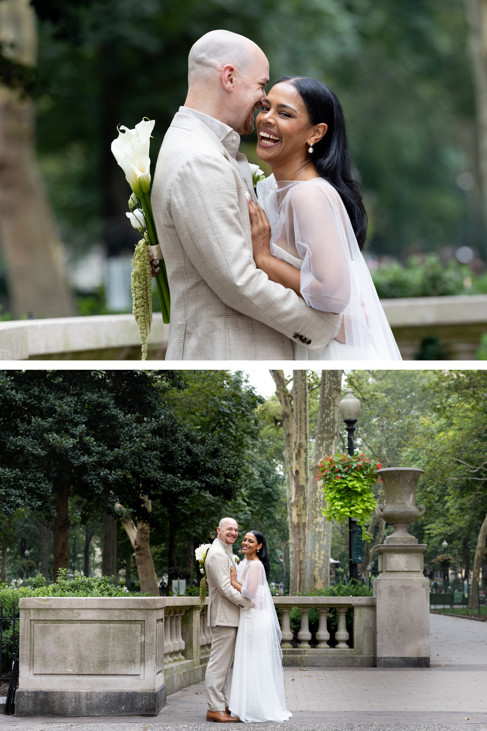 bride and groom wedding photos in Rittenhouse Park Philadelphia PA