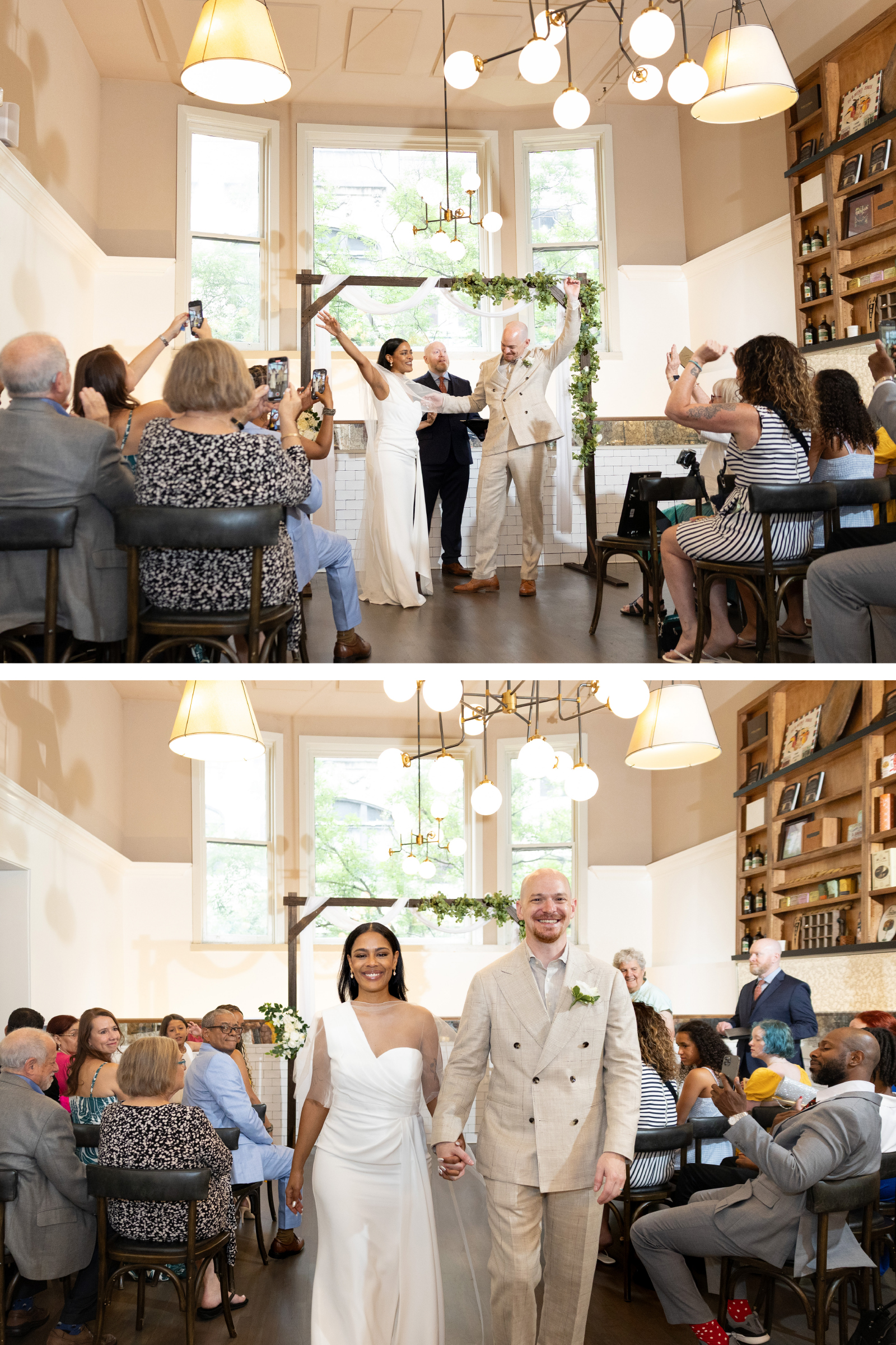 dibruno brothers Alimentari Wedding ceremony bride and groom walking down the aisle