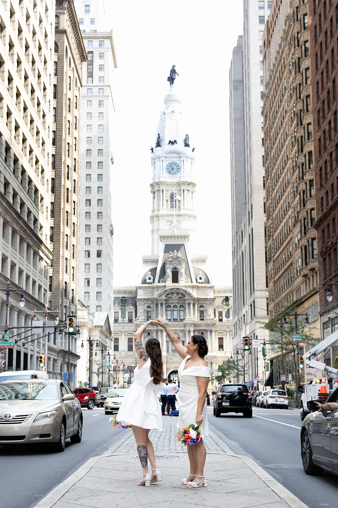 Broad Street Wedding Photos Philadelphia PA
