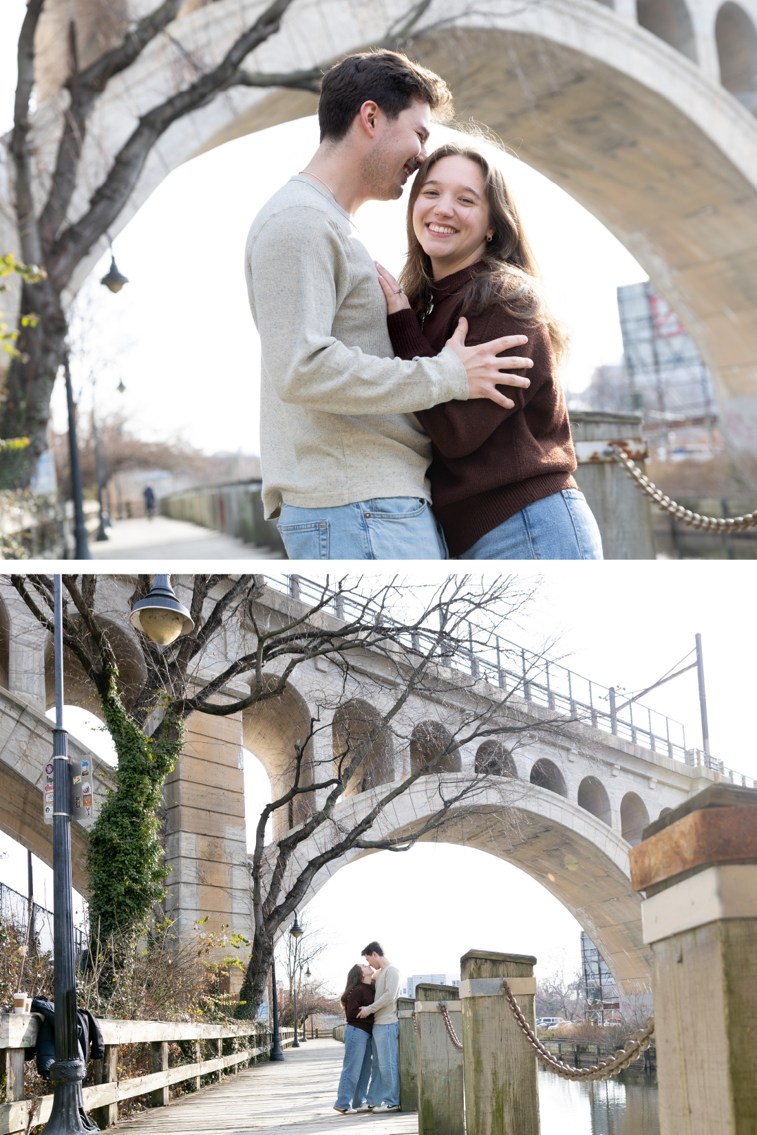 Manayunk engagement photos in December