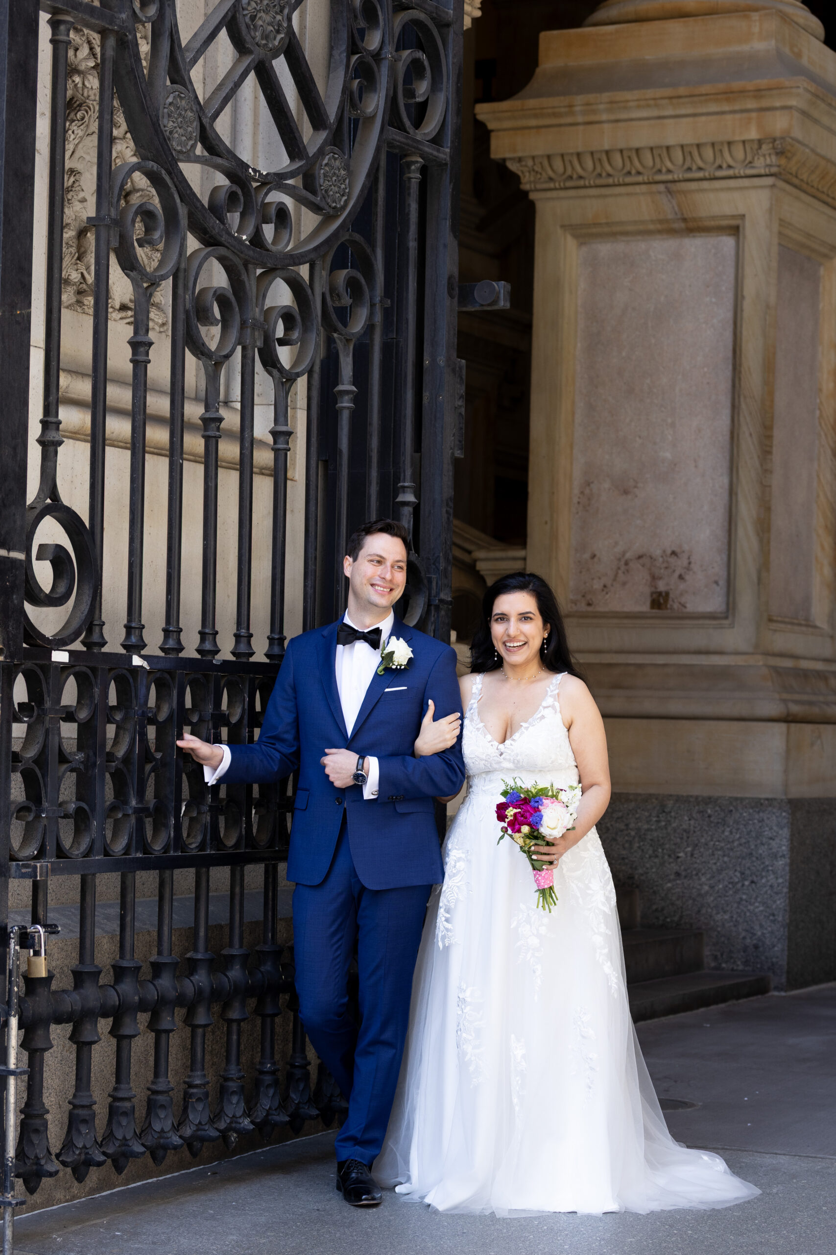 Bride and Groom at Philadelphia City Hall