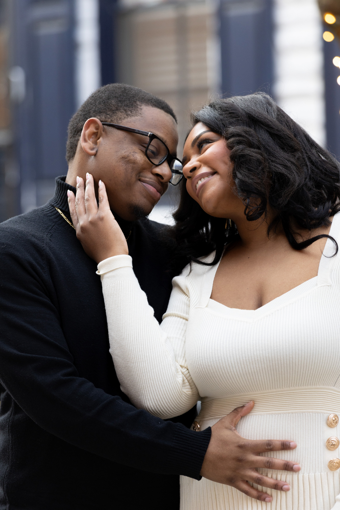 couple smiling at each other