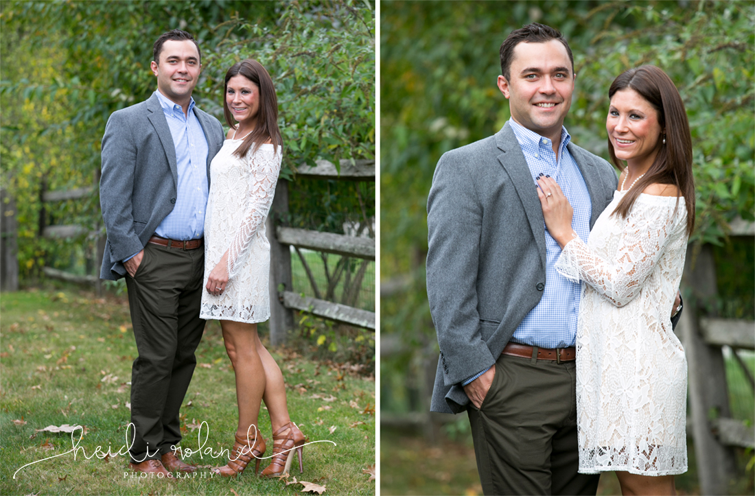 Oreland PA, North Hills Country Club Engagement Session, outside couples photos