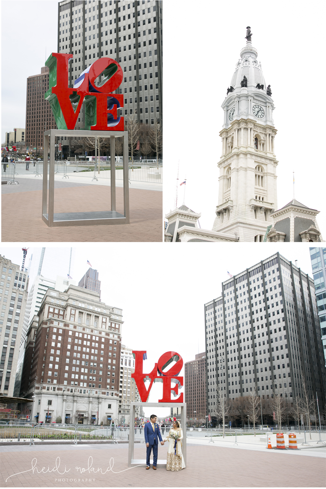 Philadelphia City Hall Wedding, love park, love statue