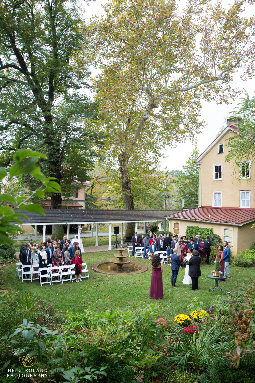 Garden Ceremony at Yellow Springs Wedding