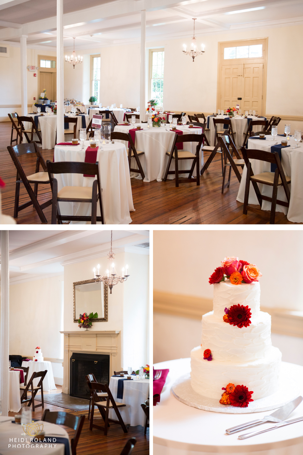 reception room at The Washington at Historic Yellow Springs wedding 