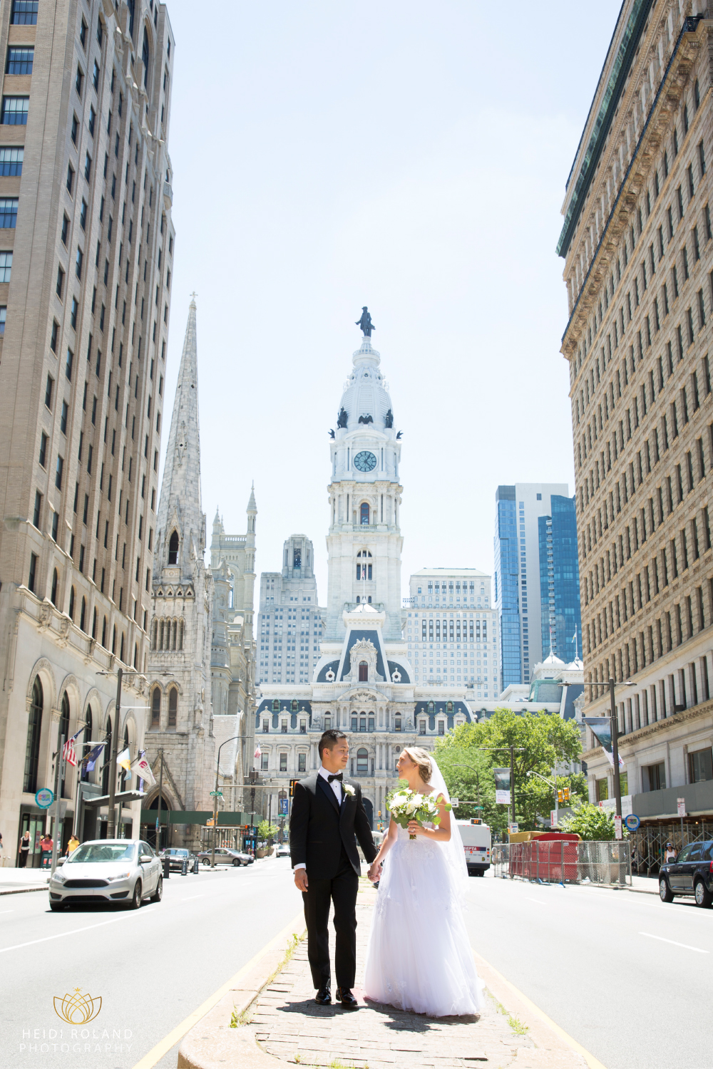 Philadelphia city hall wedding photos