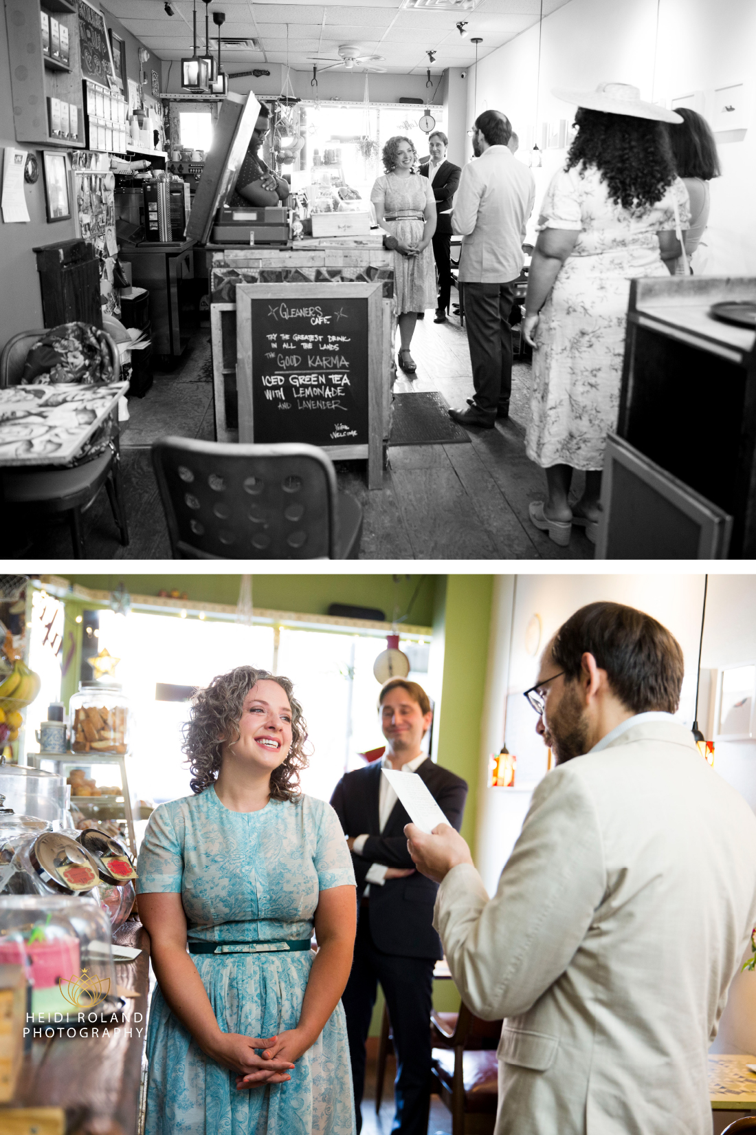Gleaners Cafe wedding ceremony Philadelpiha