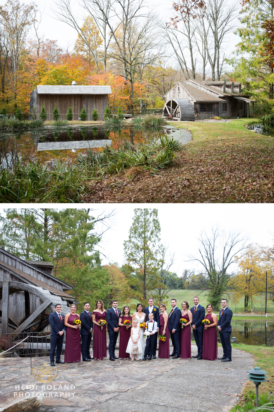  The Stone Barn Wedding Party Fall colors