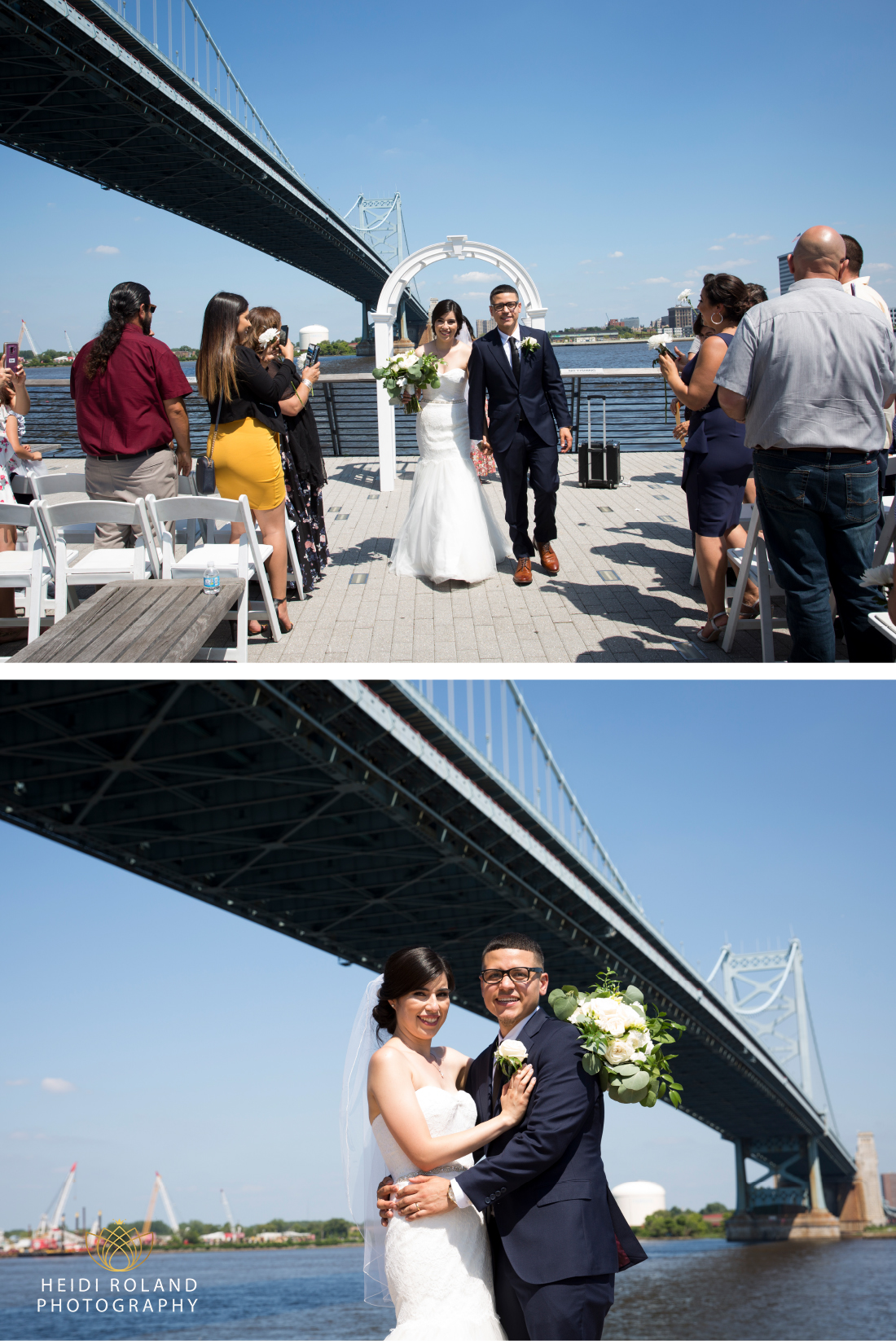 intimate Philadelphia waterfront race street Pier wedding