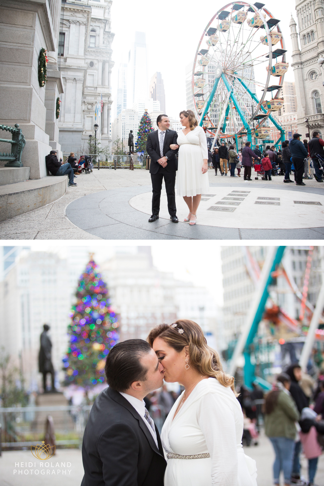 Winter wedding photos in Philadelphia