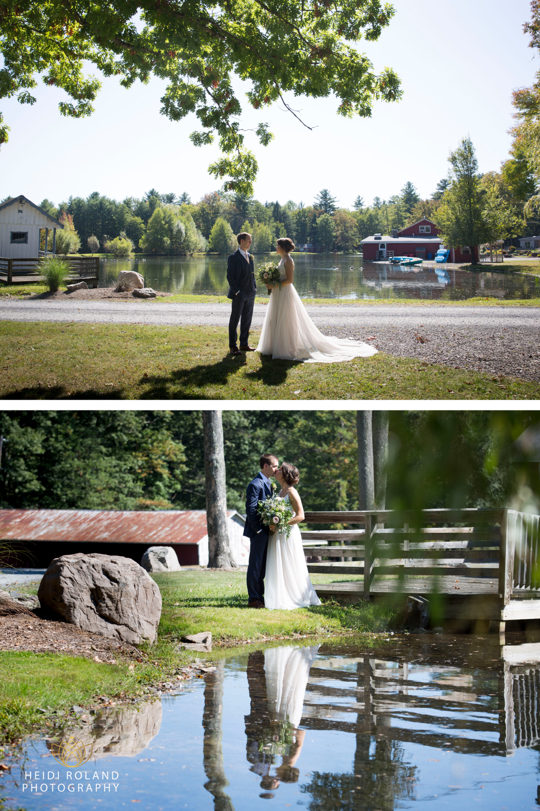 Pocono Barn Wedding Venue lakeside photos