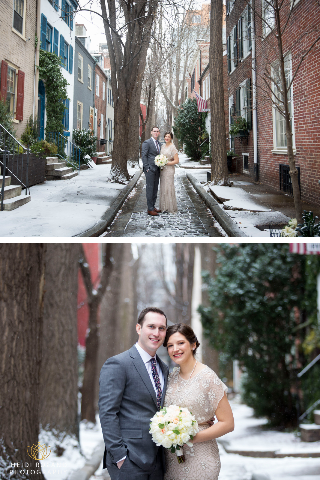 cobblestone alley wedding photos Philadelphia