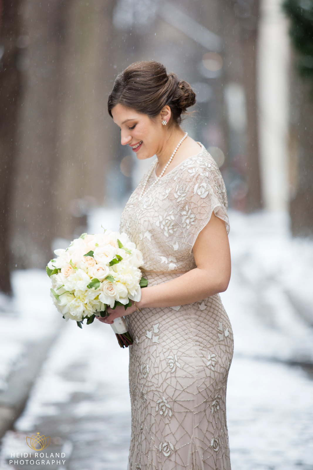 snowy wedding photos Philadelphia