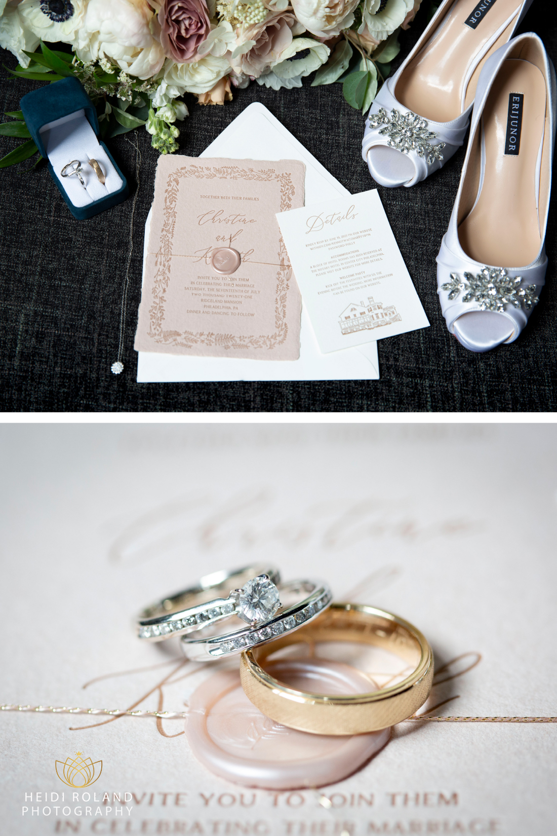 custom wedding invitations wedding rings