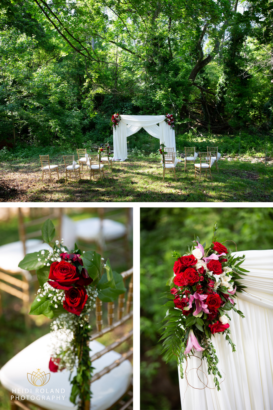 Ceremony decor Simply Fabulous Flowers & Events Spring Mill Cafe