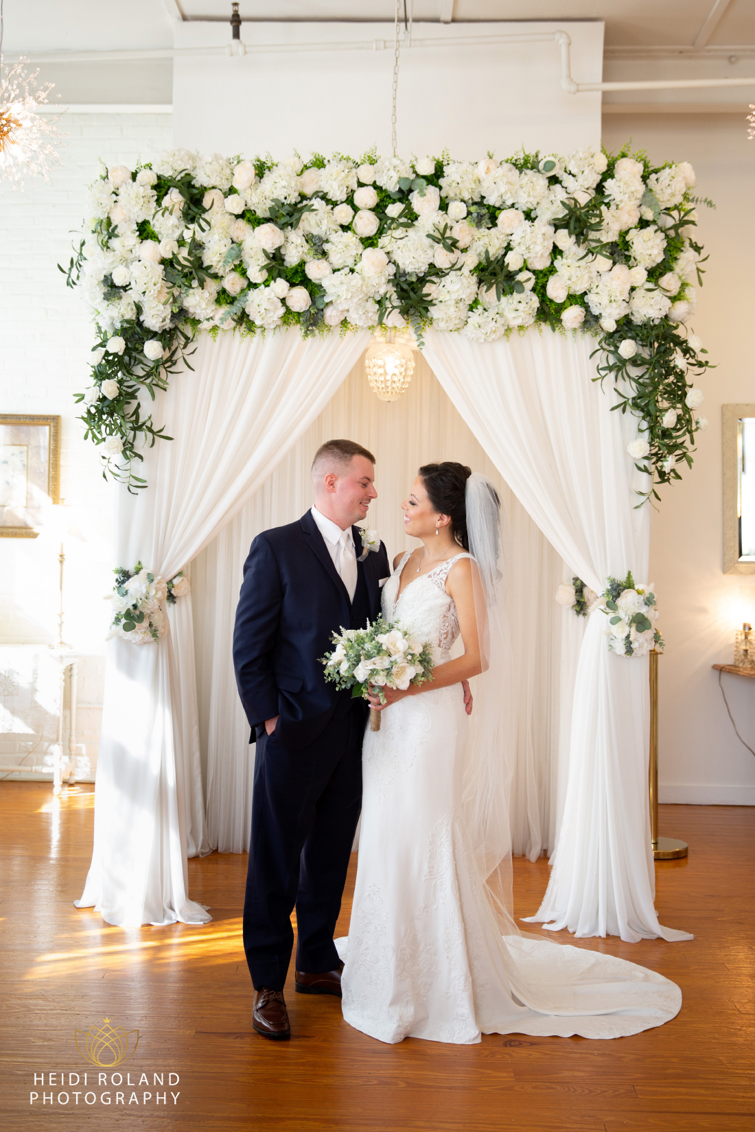 bride and groom at alter Philadelphia Wedding Chapel