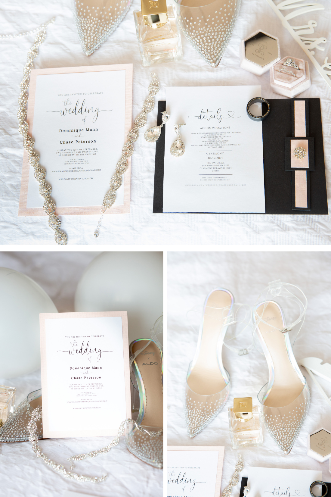 Aldo x Disney wedding shoes, invitation and details