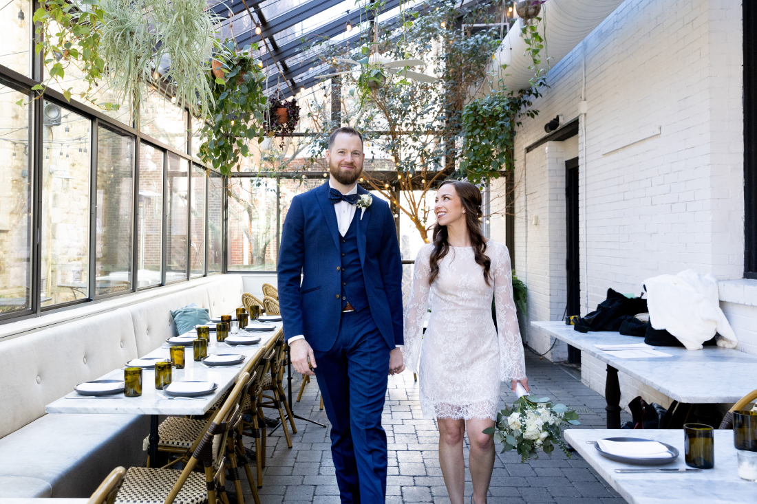 Osteria wedding in greenhouse