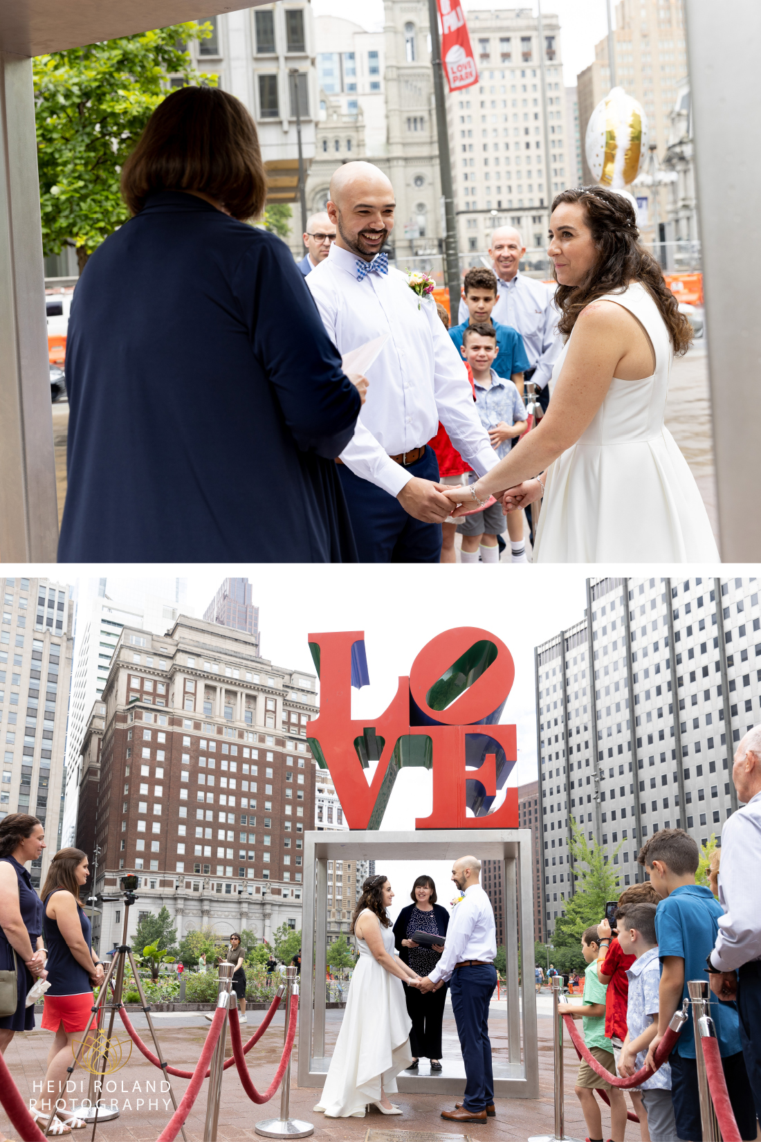 Love Statue Small Wedding Philadelphia PA