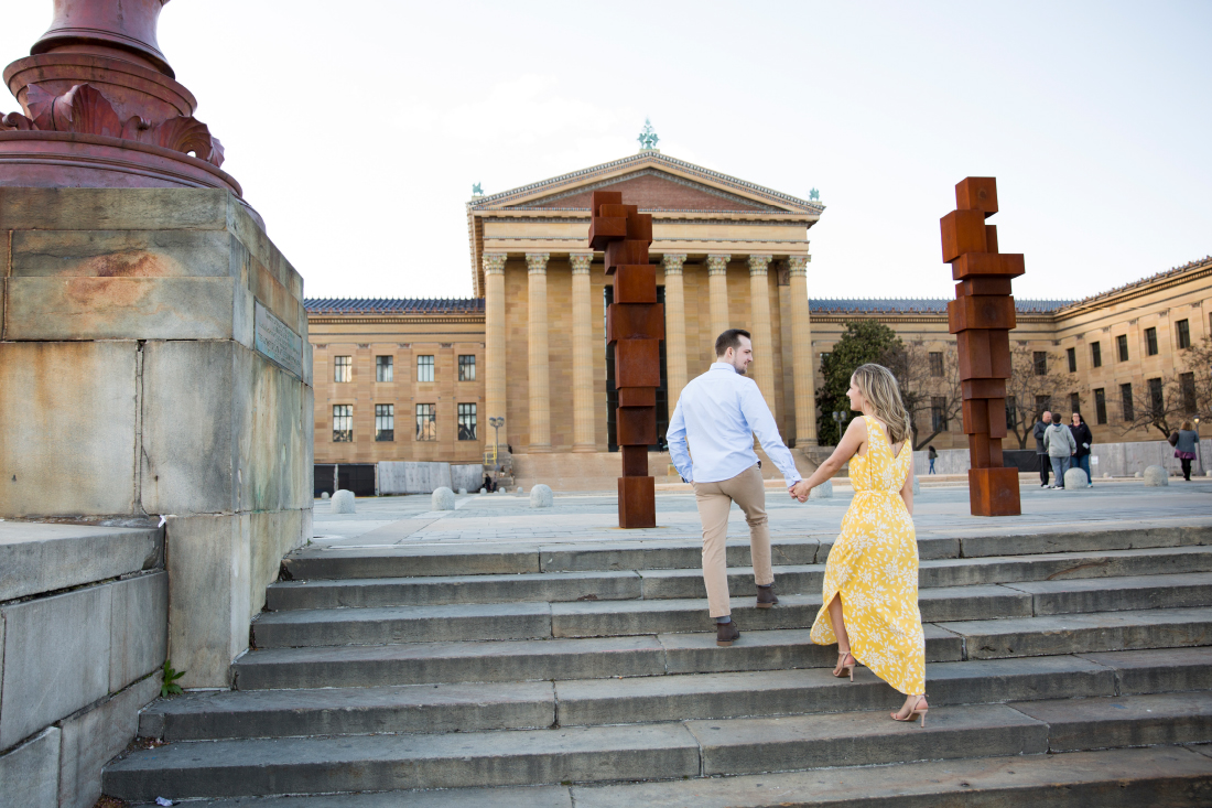 Philadelphia Museum of Art Engagement session by Heidi Roland Photography