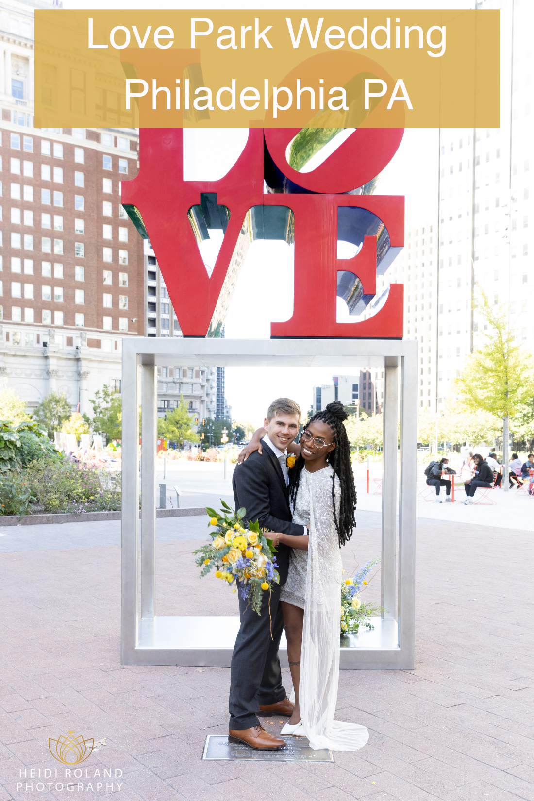Love Statue wedding in Philadelphia