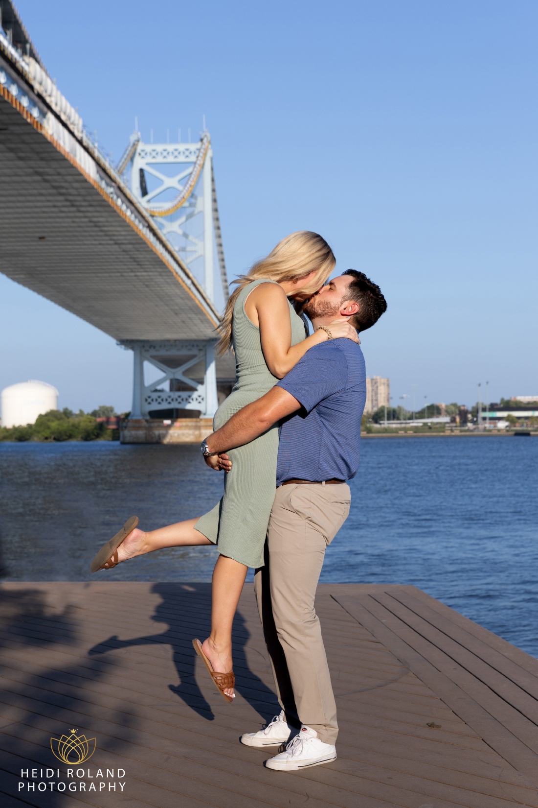 Race Street Pier Summer surprise engagement photos